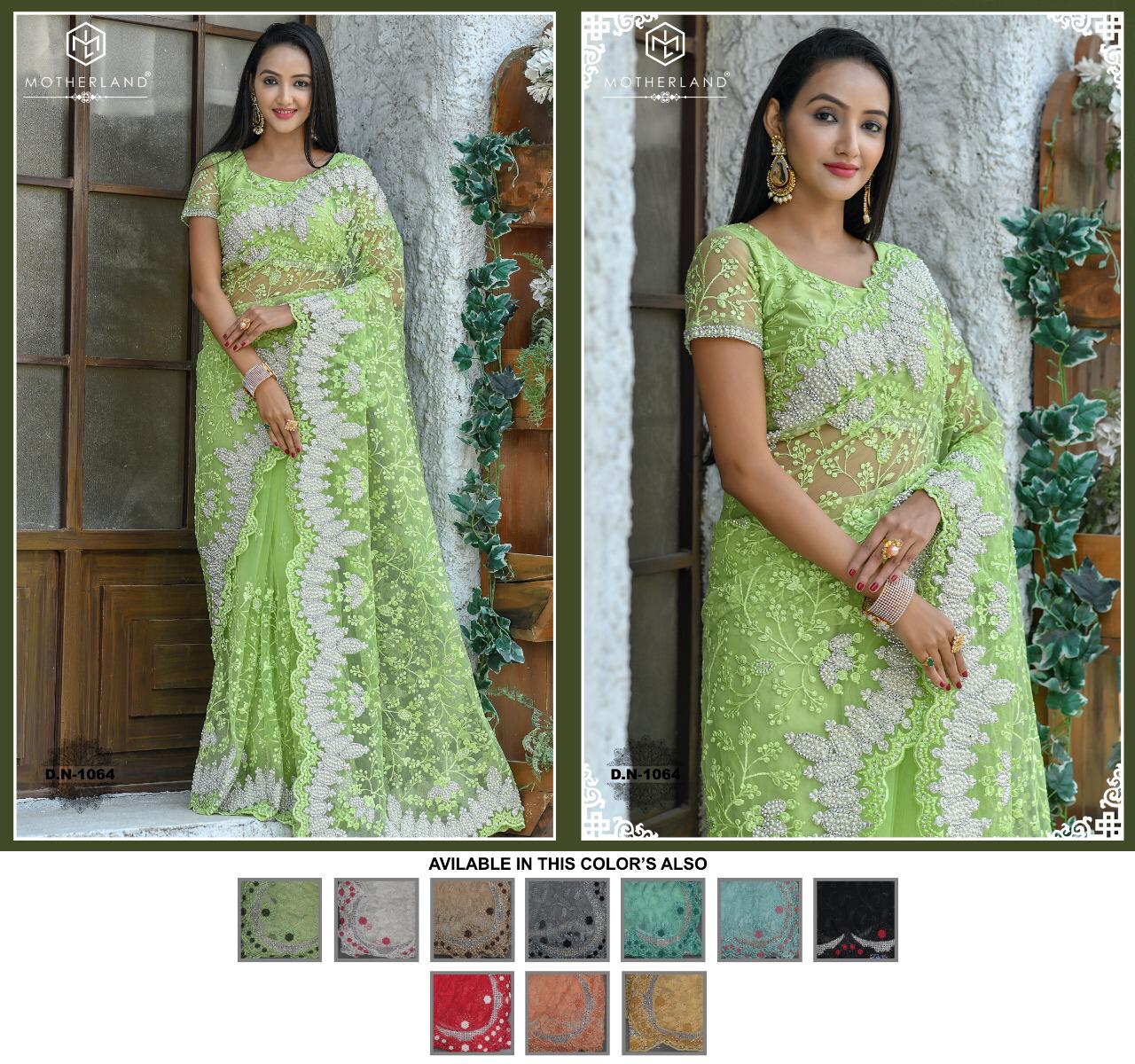 Motherland Net Designer Wedding Saree 1064