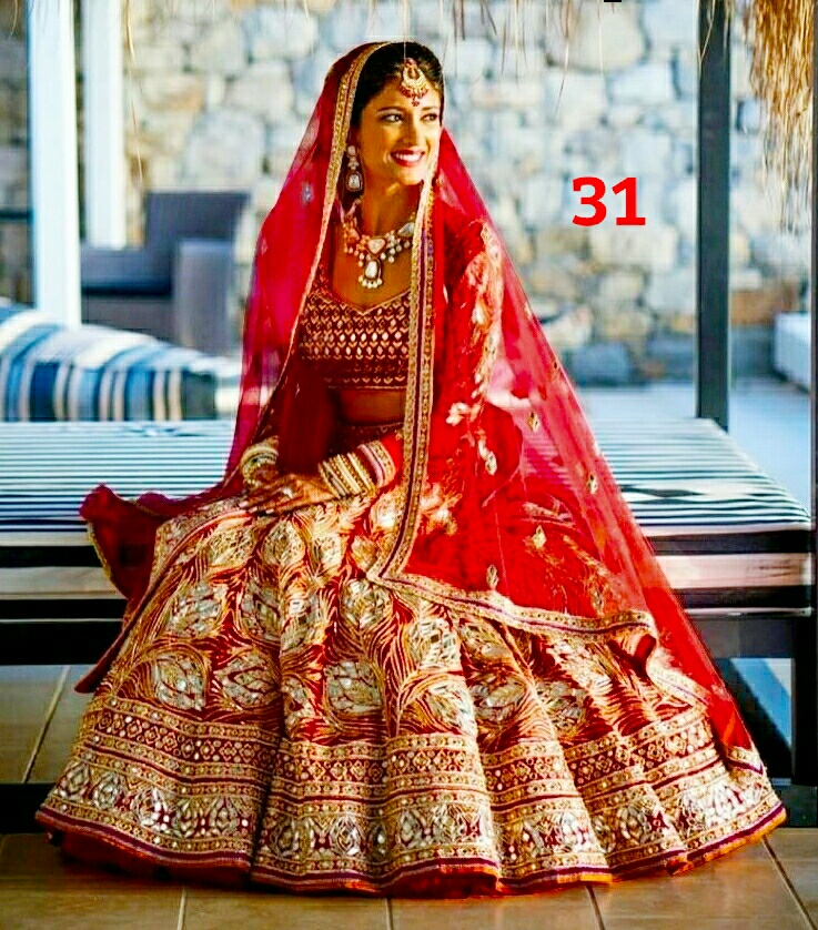 Bridal Wear Silk Lehenga Choli MS Trends 31 Maroon