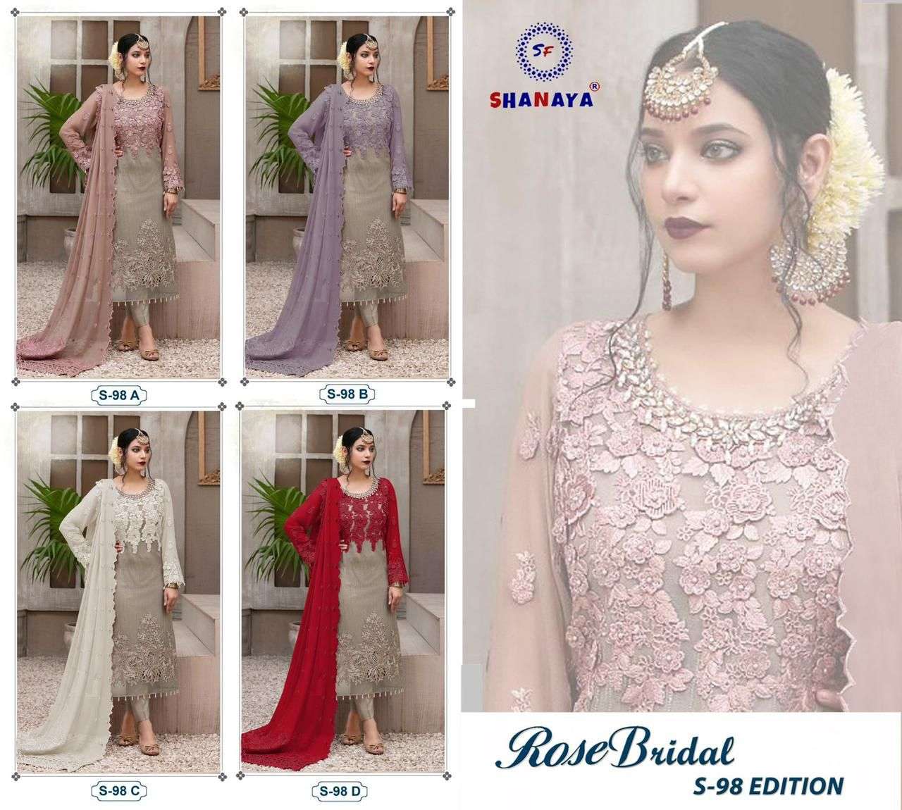 Shanaya Fashion Rose Bridal Edition S-98 Colors 