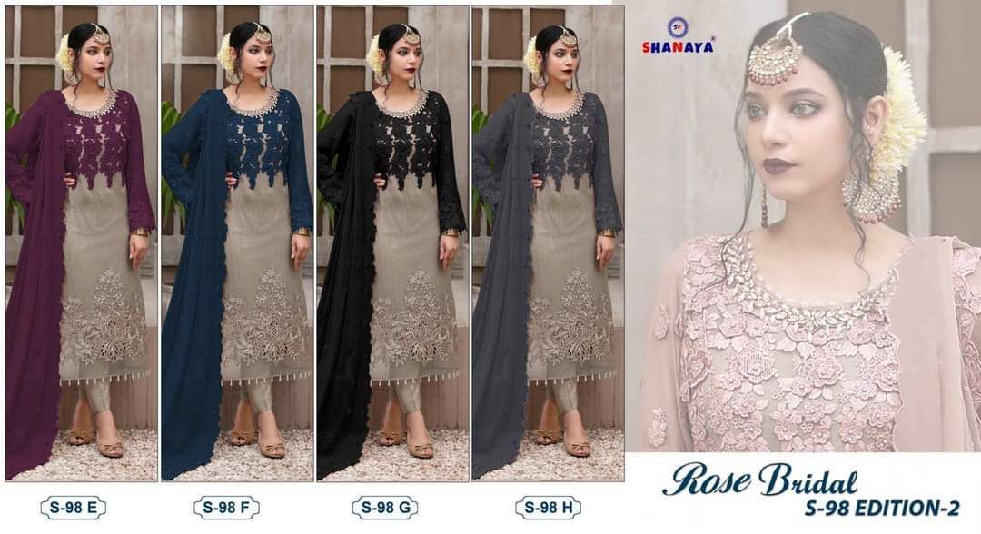 Shanaya Fashion Rose Bridal Edition S-98 Colors 