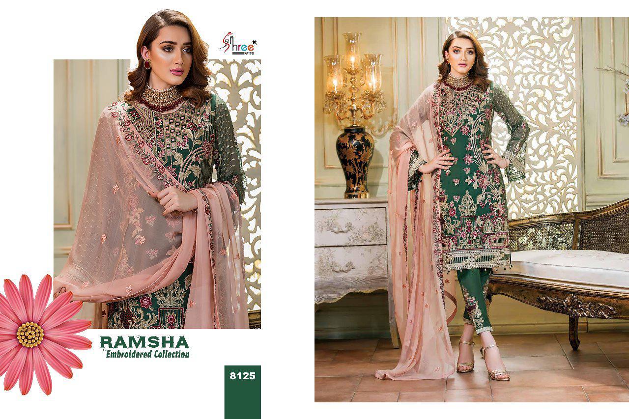 Shree Fabs Ramsha Embroidered Collection 8125