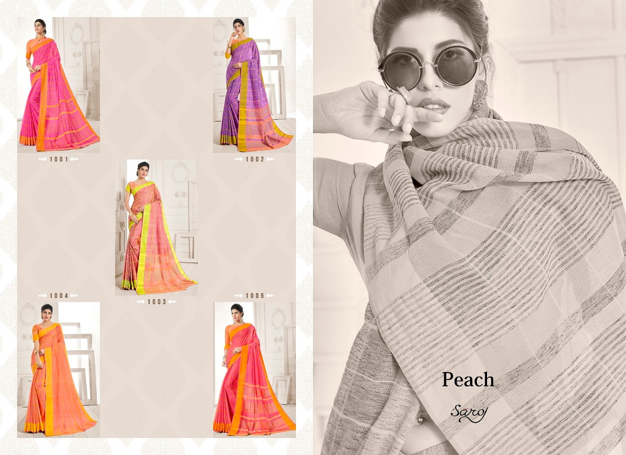 Saroj Saree Peach 1001-1005