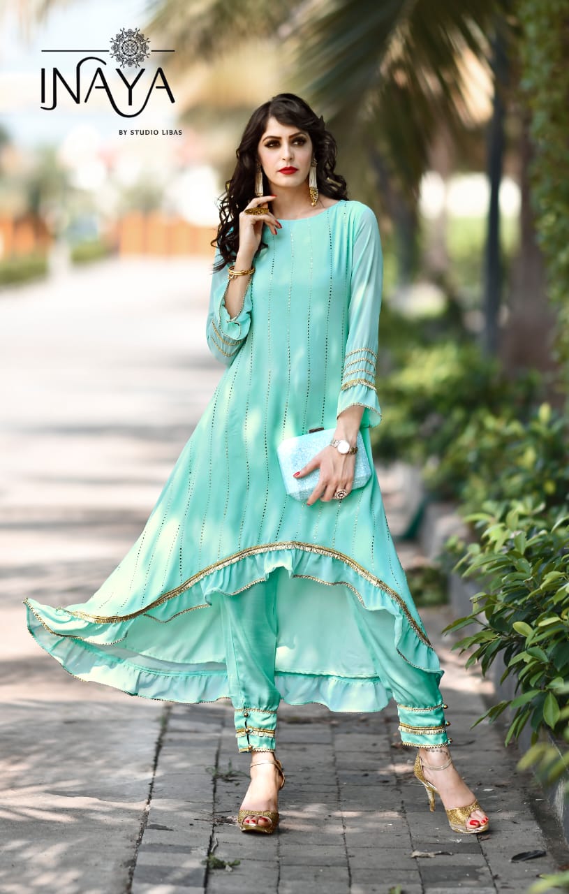 Inaya By Studio Libas Luxury Pret Collection Sky Blue