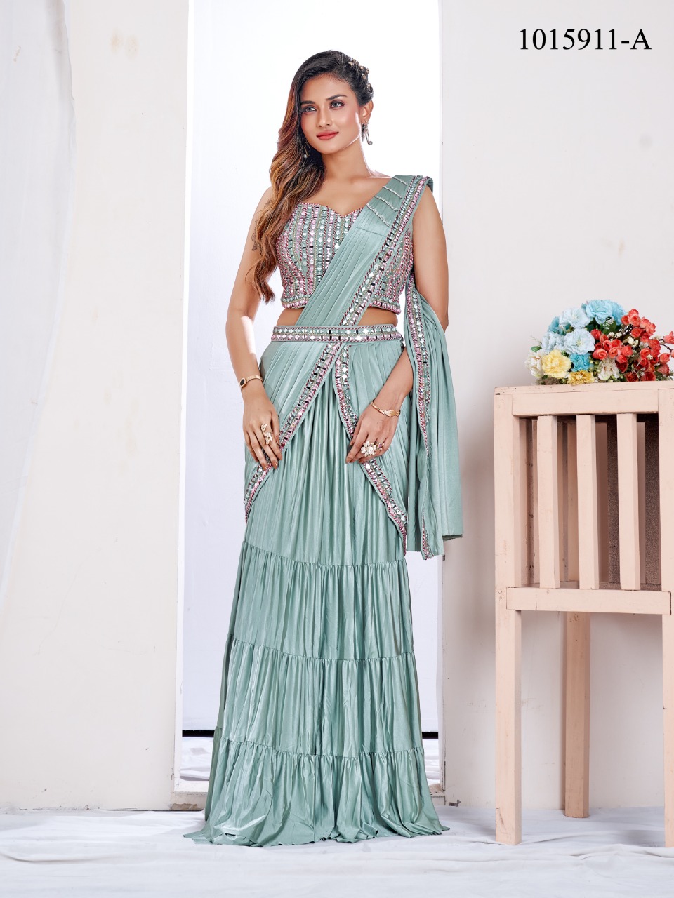 Bollywood Designer Ready To Wear Saree 1015911-A