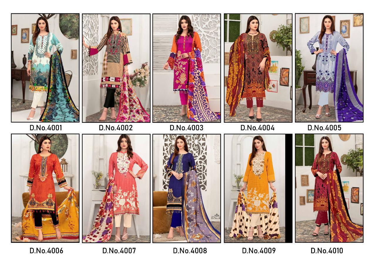 Maria B Lawn Collection  4001-4010
