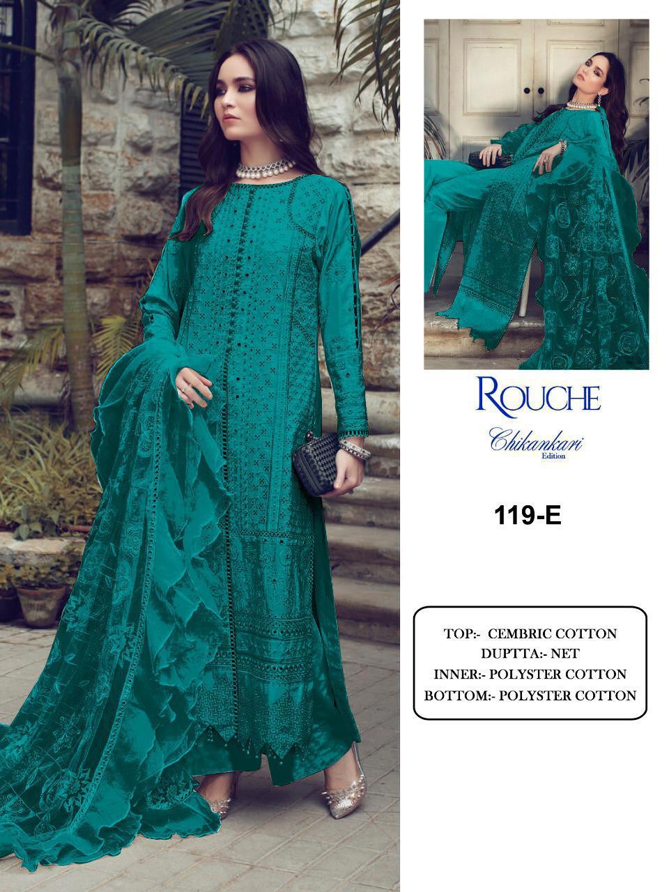 Pakistani Suits Rouche Chikankari Edition KF 119-E