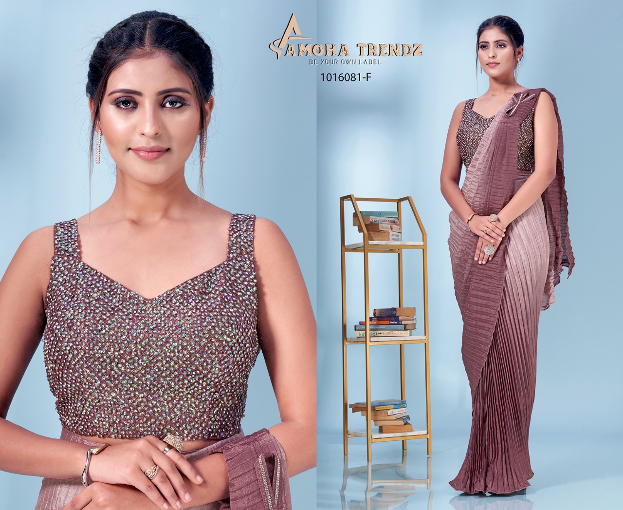 Aamoha Trendz Ready To Wear Designer Saree 1016081-F