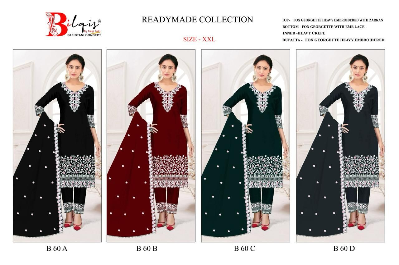 BILQIS READYMADE COLLECTION B-60-A TO B-60-D