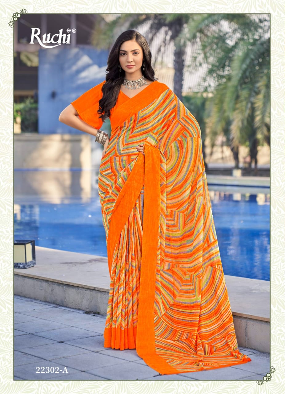 Ruchi Saree Star Chiffon 22302-A