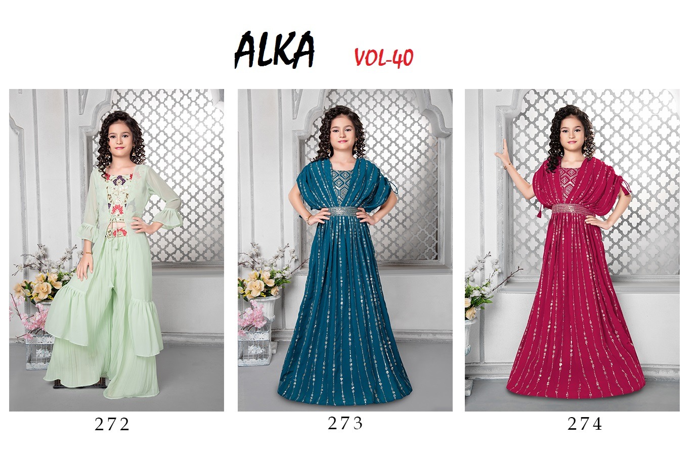 Alka Kidswear Gown 272-274