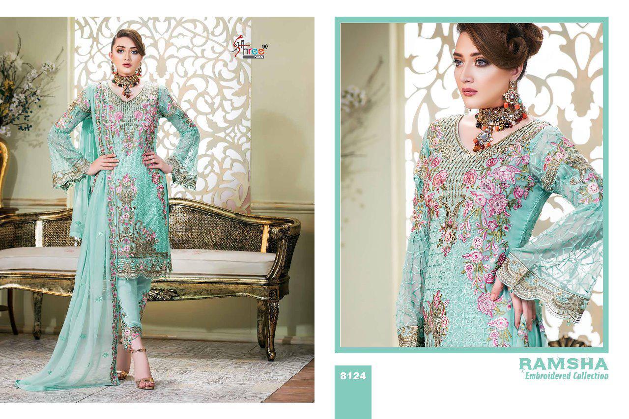 Shree Fabs Ramsha Embroidered Collection 8124