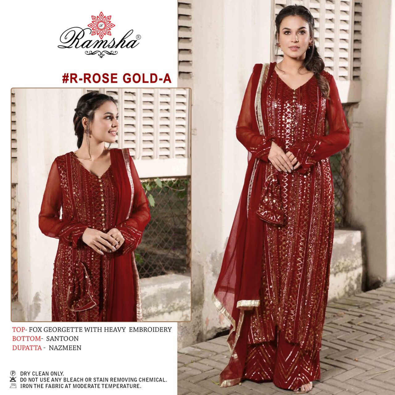 Ramsha Suit R-Rose Gold-A