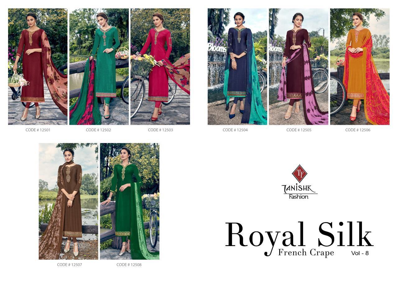Tanishk Fashion Royal Silk French Crape 12501-12508