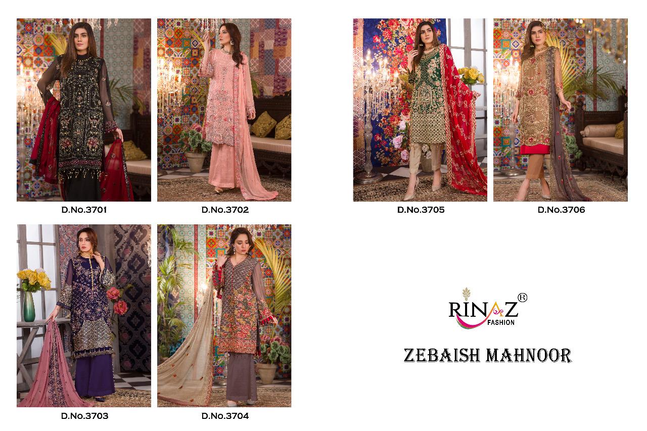 Rinaz Fashion Zebaish Mahnoor 3701-3706