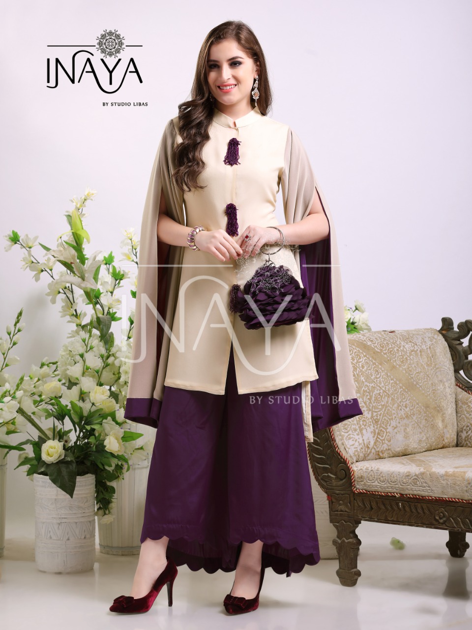 Inaya By Studio Libas Luxury Pret Collection Purple