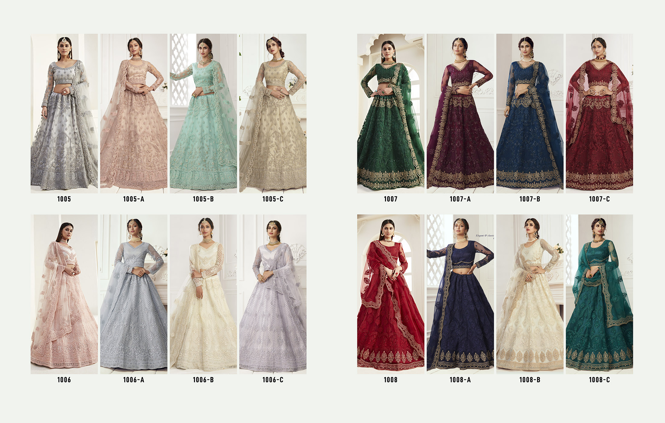 Alizeh Bridal Heritage Colour Saga 1005-1008 Colors 