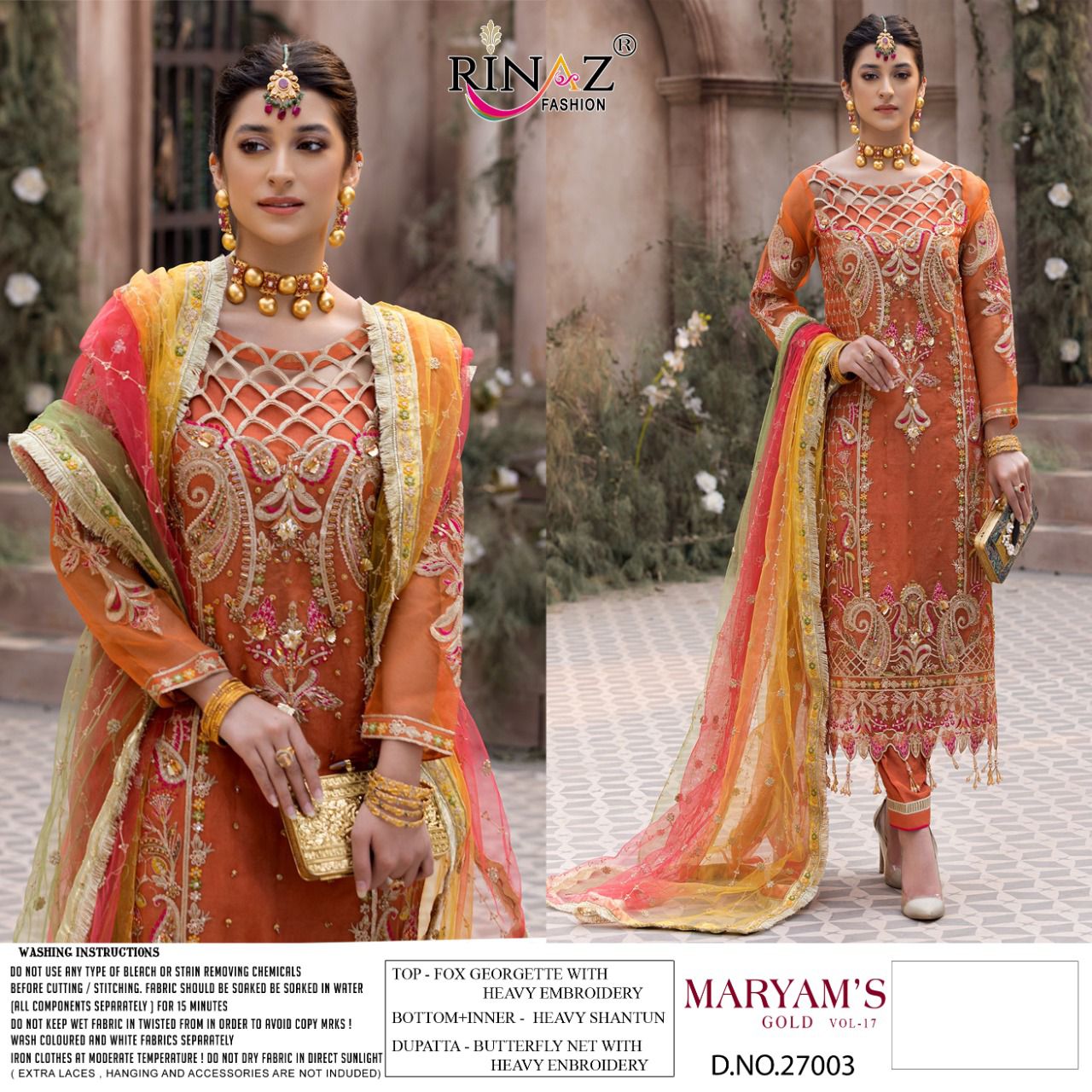 Rinaz Fashion Maryam's Gold 27003