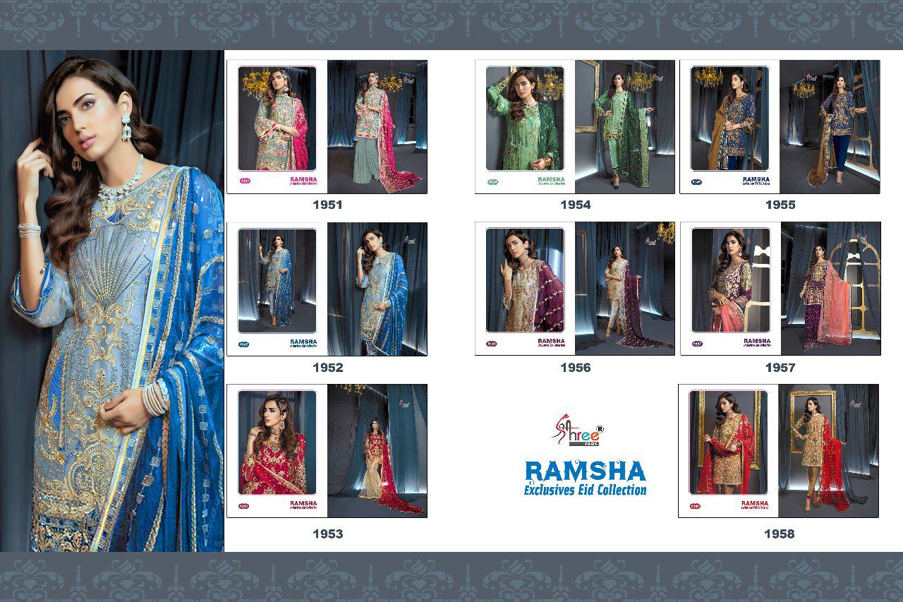 Shree Fabs Ramsha Exclusives Eid Collection 1941-1948