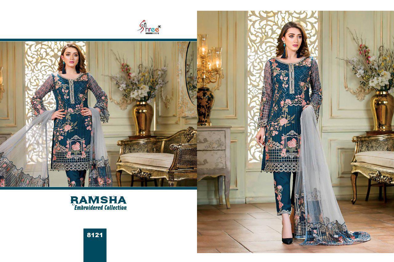 Shree Fabs Ramsha Embroidered Collection 8121