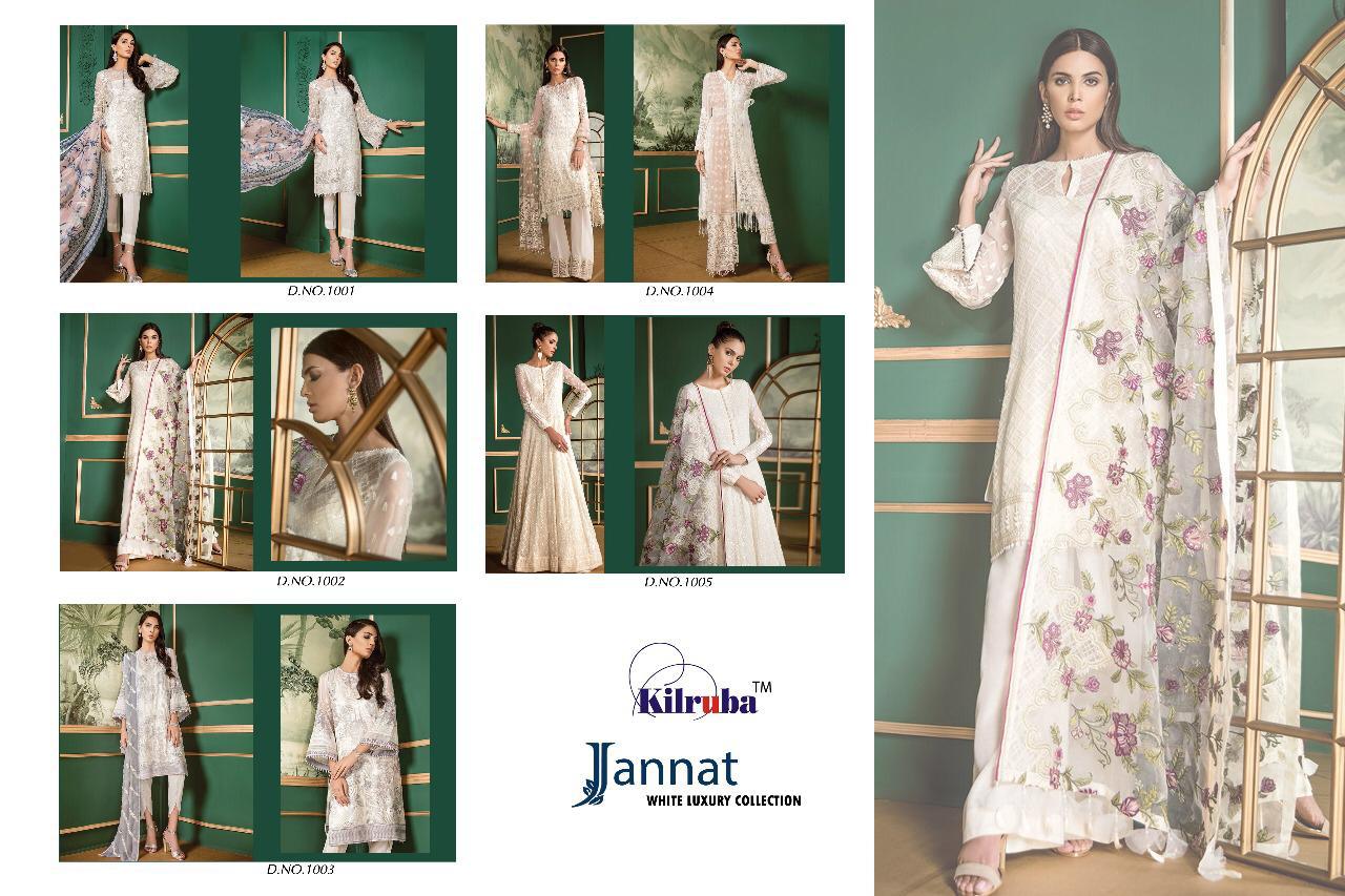 Kilruba Jannat White Luxury Collection 1001-1005