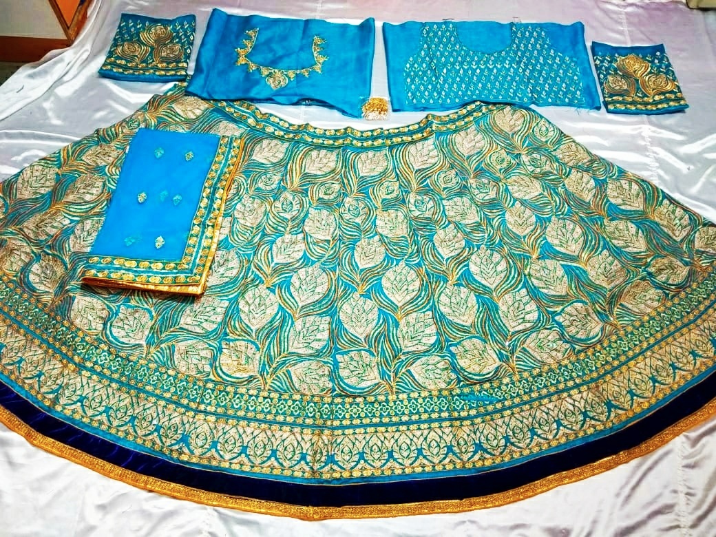Bridal Wear Silk Lehenga Choli MS Trends 31 Blue