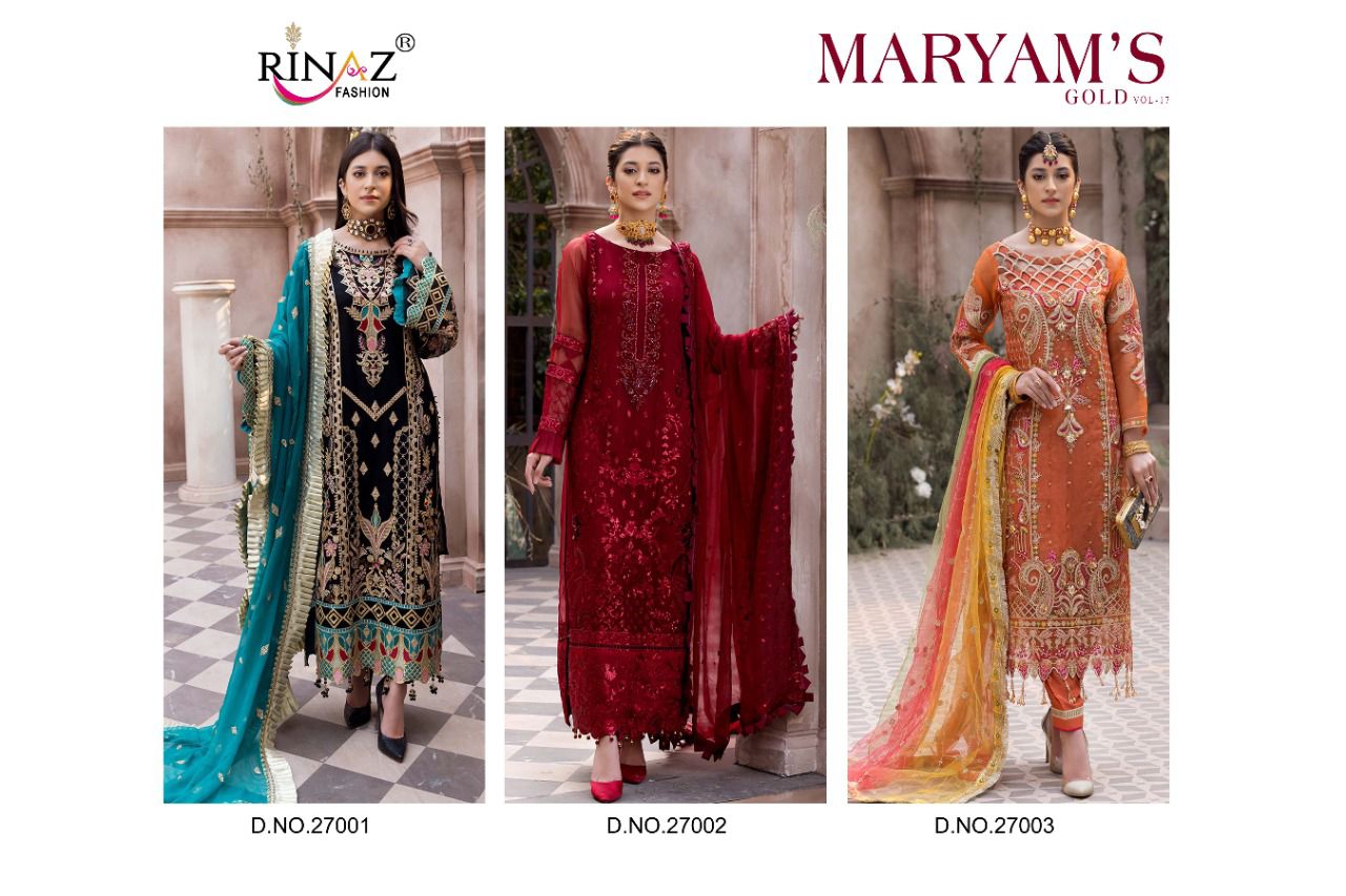 Rinaz Fashion Maryam's Gold 27001-27003