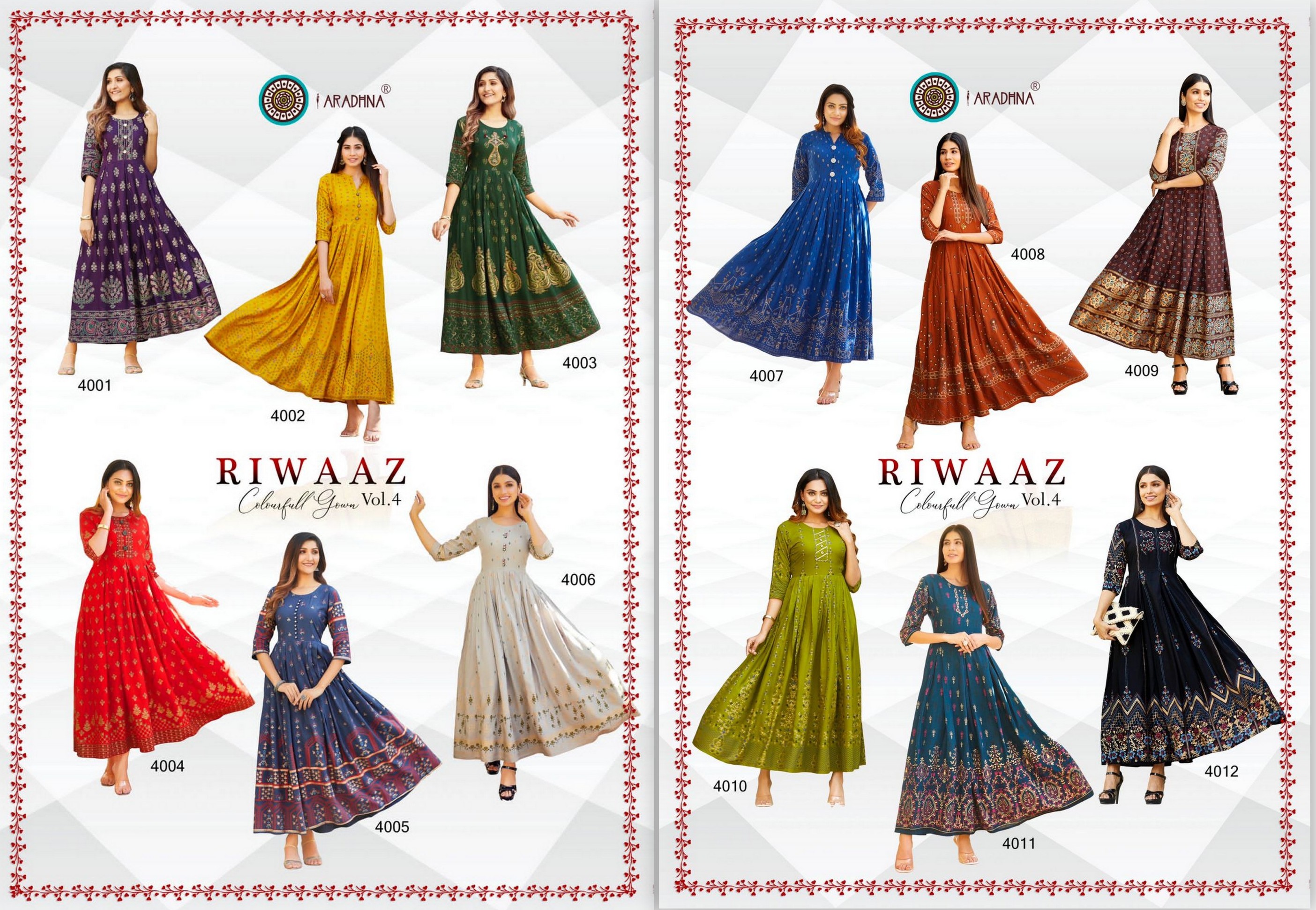 Aradhna Fashion Riwaaz 4001-4012