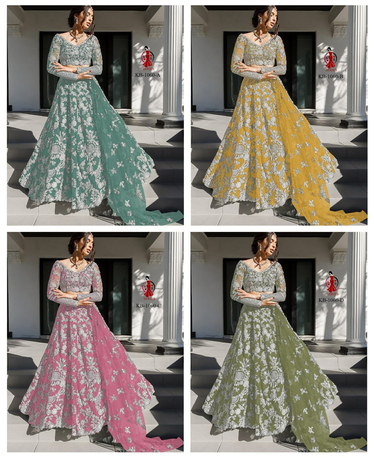 KB Series Boutique Collection Bridal Lehenga KB-1060 Colors 