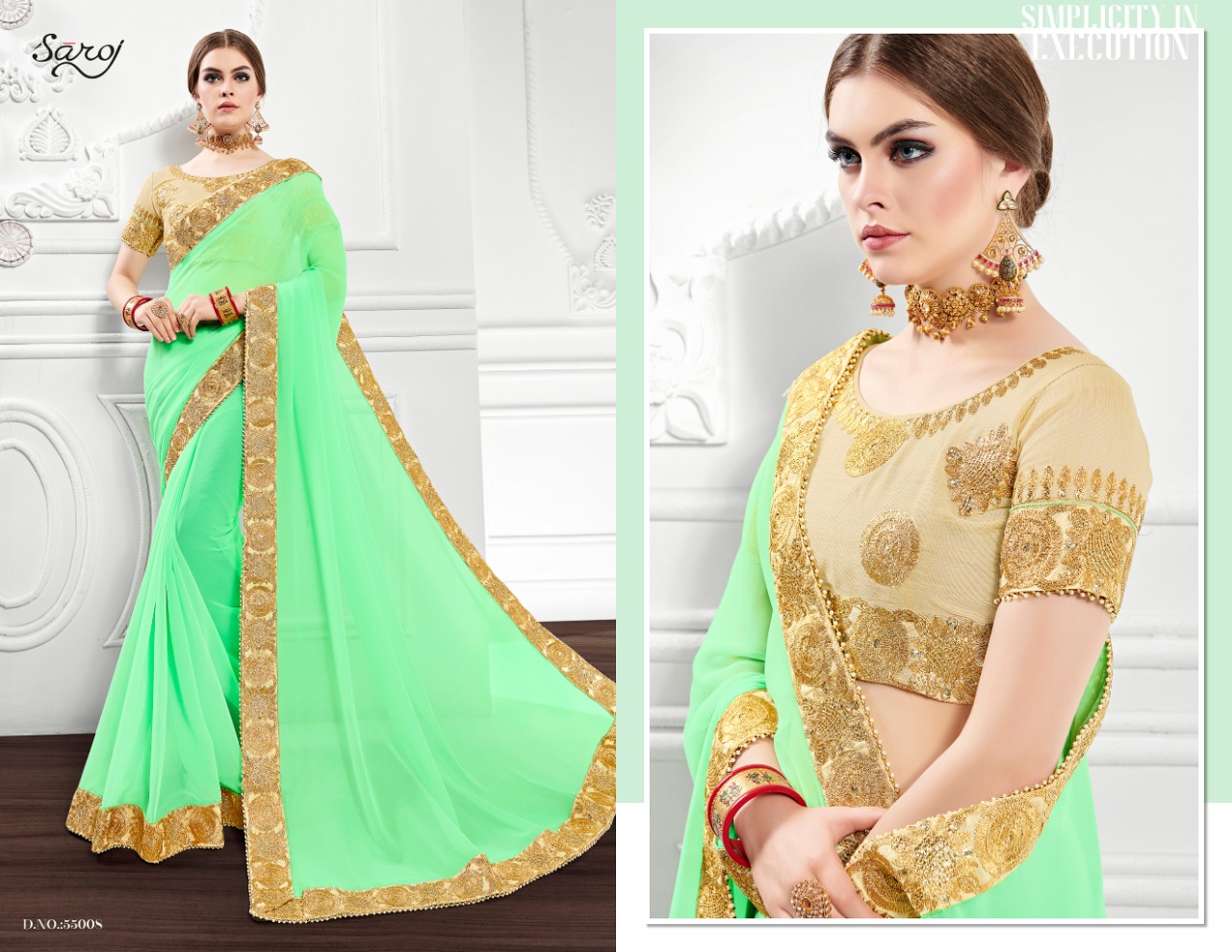 Saroj Saree Indian Fashion 55008
