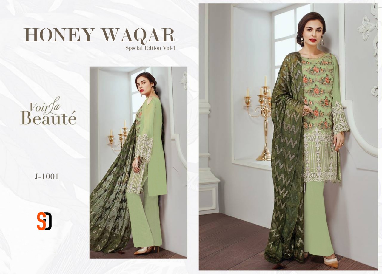 Shraddha Designer Honey Waqar Special Edition J 1001