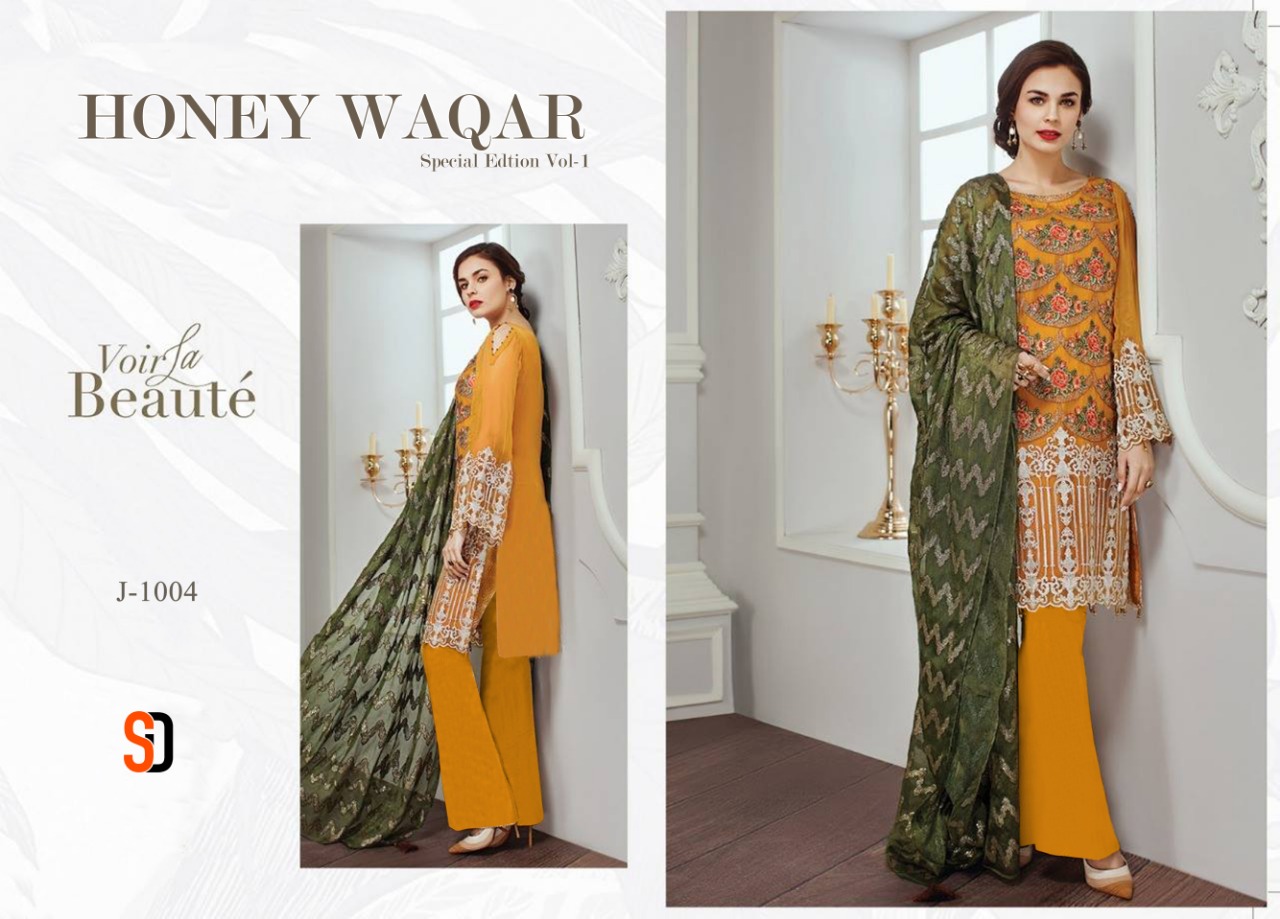 Shraddha Designer Honey Waqar Special Edition J 1004
