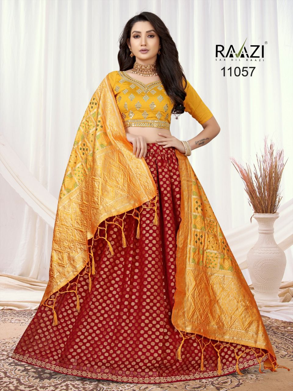 Rama Fashion Raazi Jacquard Lehenga 11057