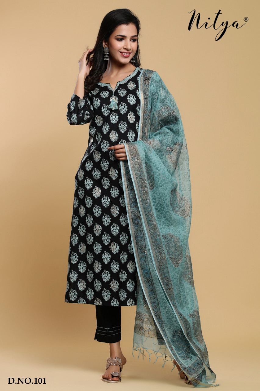 Nitya 155 to 162 and Nitya 167 Pick and Choose Fancy Silk Kurti Pant Set  Catalog Wholesaler