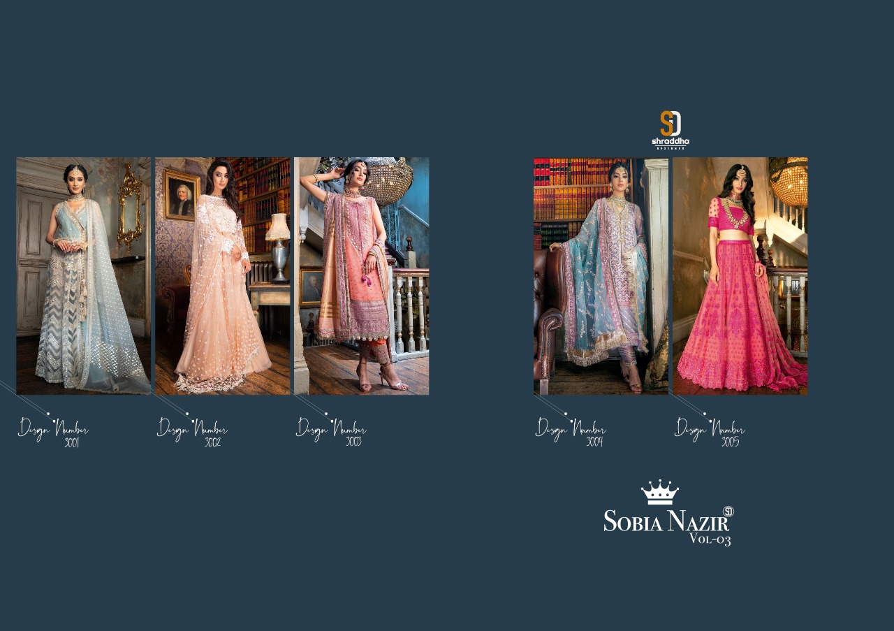 Shraddha Designer Sobia Nazir 3001-3005