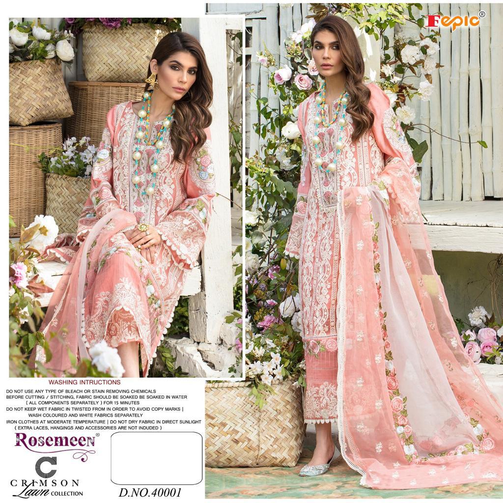 Fepic Rosemeen Crimson Lawn Collection 40001