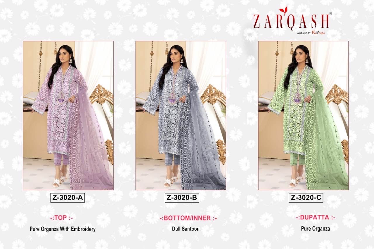 Zarqash Suits Z-3020 Colors 