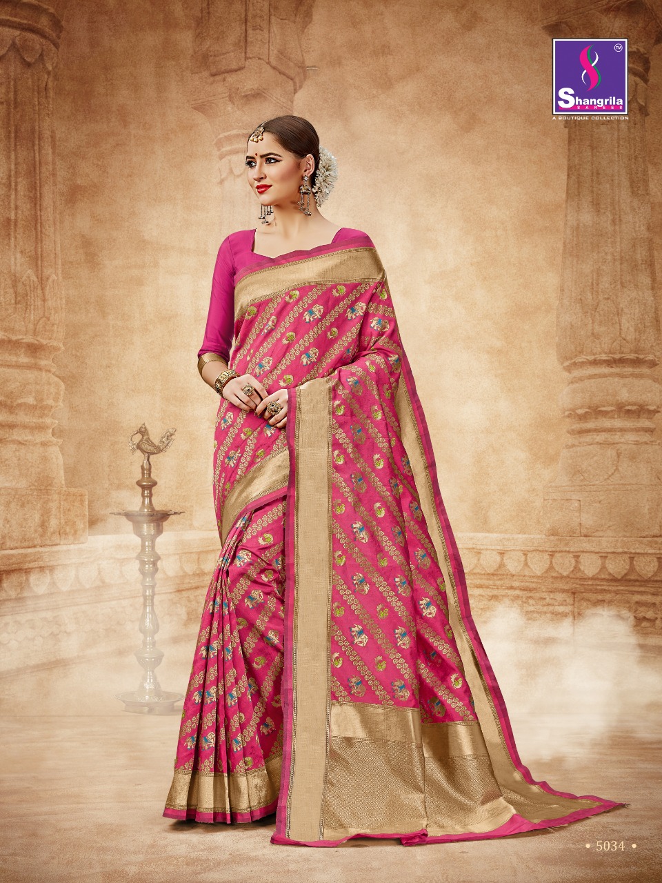 Shangrila Saree Rajwadi Patola Silk 5034