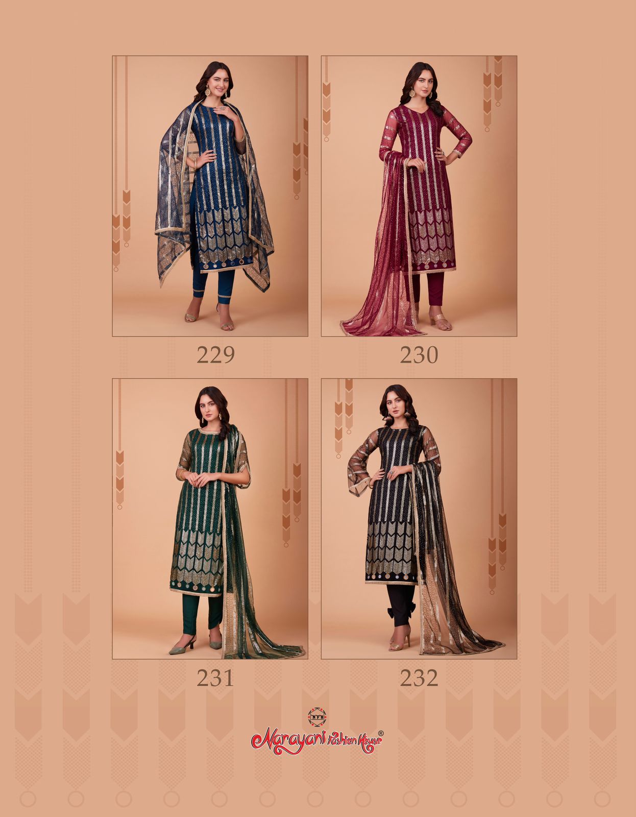 Narayani Fashion House Zehra 229-232
