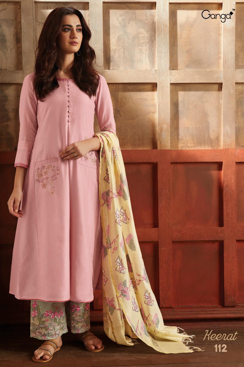 Ganga Adhira-1088 Premium Cotton Linen Printed Dress Material Catalog at  Rs.5210/Catalogue in surat offer by Surati fabric