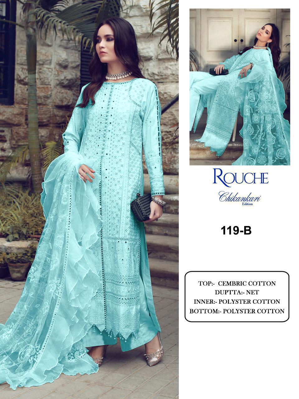 Pakistani Suits Rouche Chikankari Edition KF 119-B