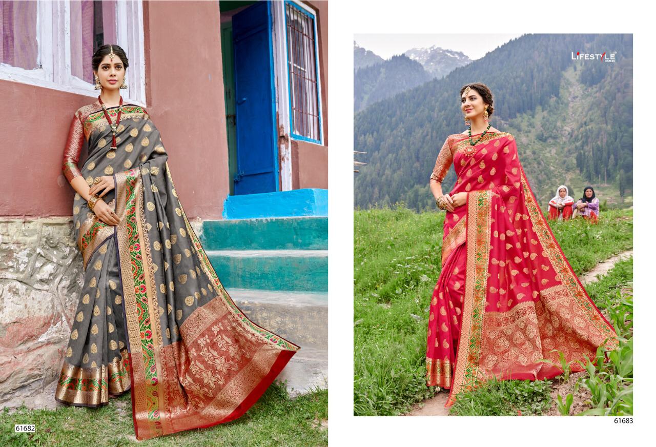 Lifestyle Saree Kashmiri Silk 61682-61683