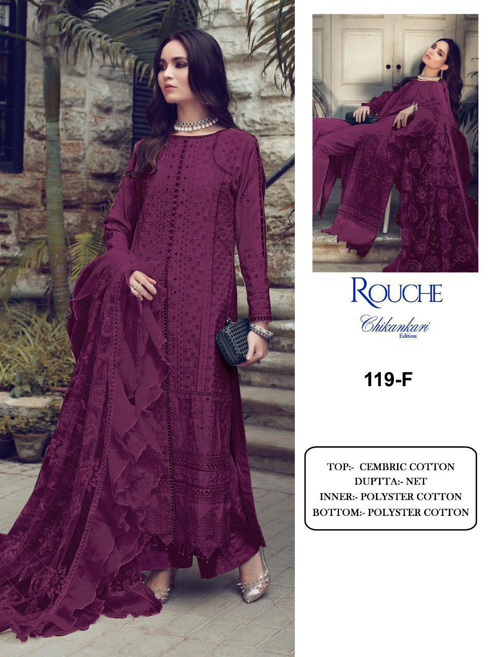 Pakistani Suits Rouche Chikankari Edition KF 119-F