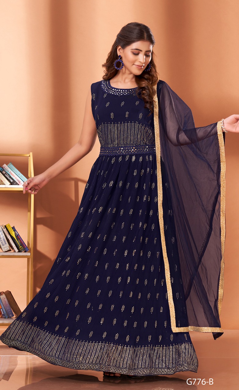 Aamoha Trendz Ready Made Gown G-776-B