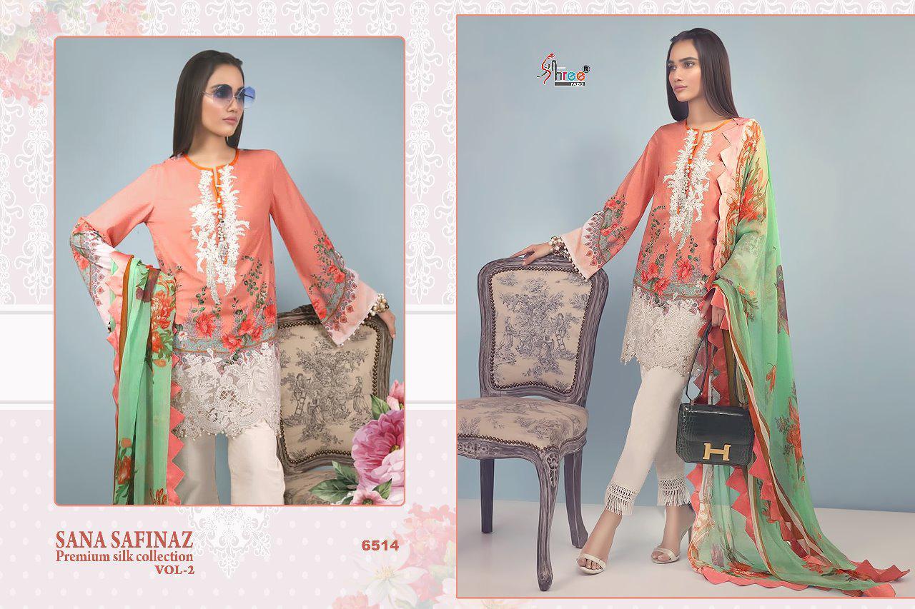 Shree Fabs Sana Safinaz Premium Silk Collection 6514