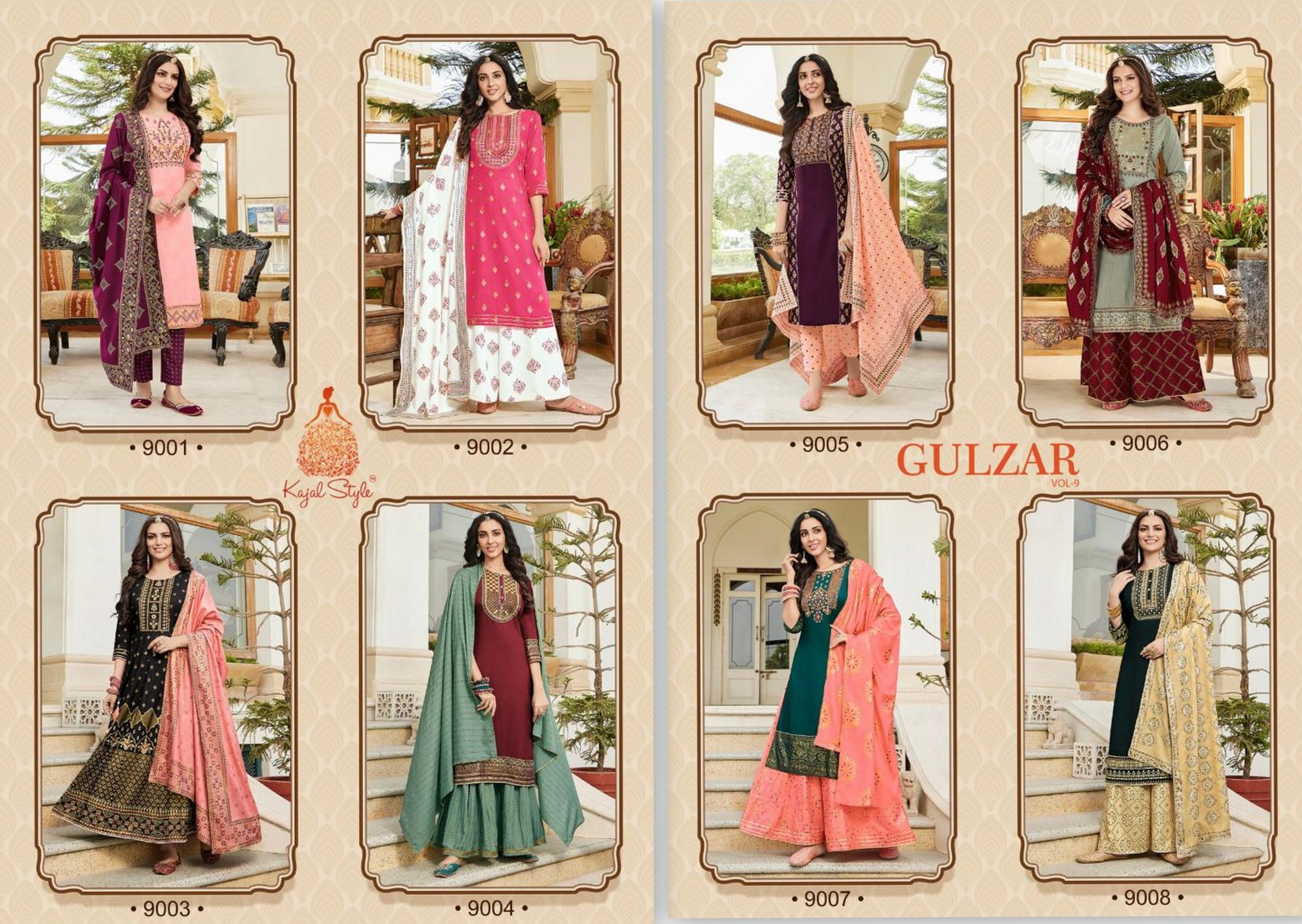 Kajal Style Fashion Gulzar 9001-9008