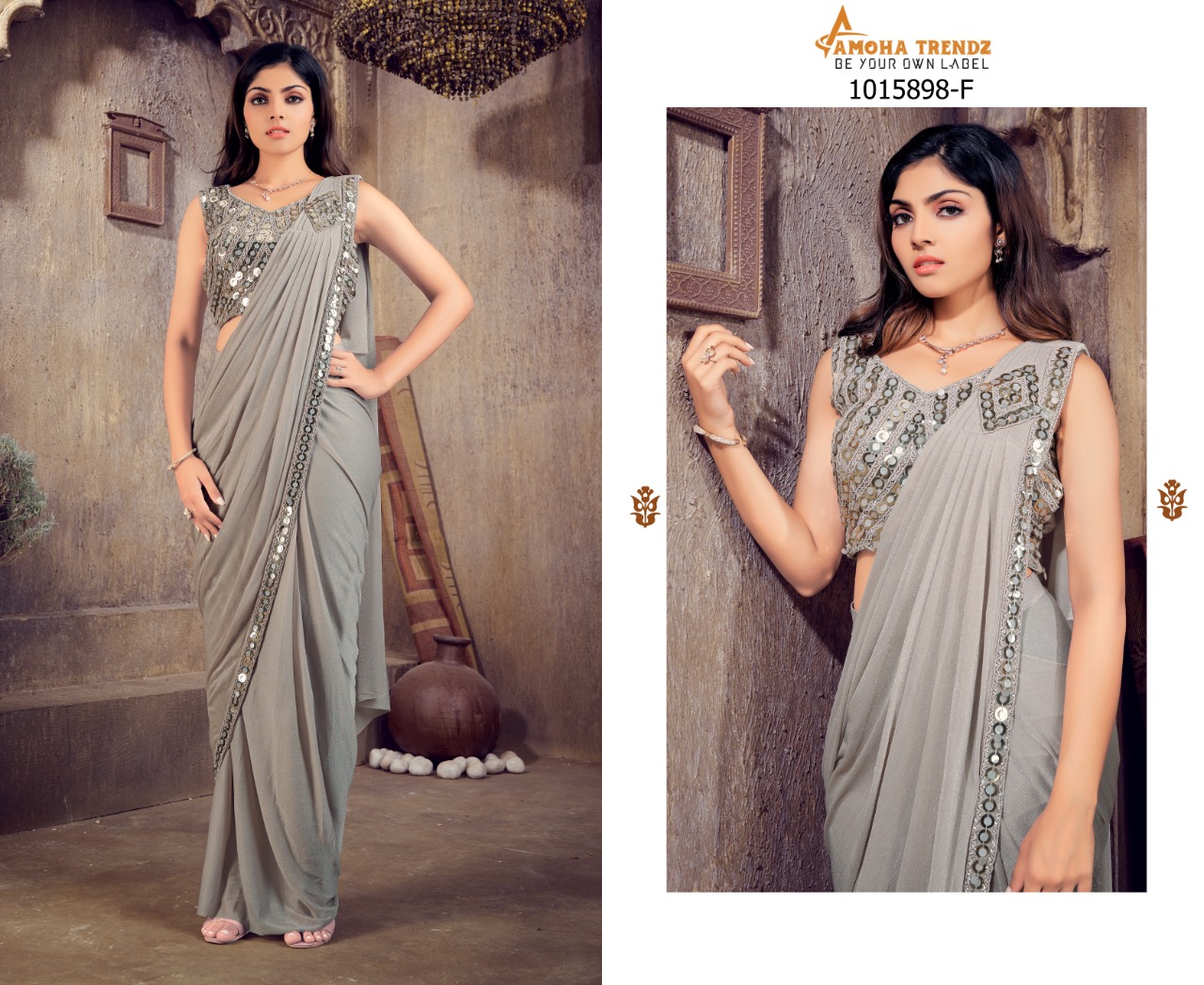 Aamoha Trendz Ready To Wear Designer Saree 1015898-F