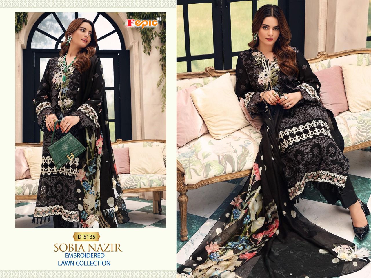 Fepic Rosemeen Sobia Nazir Lawn Collection 5135