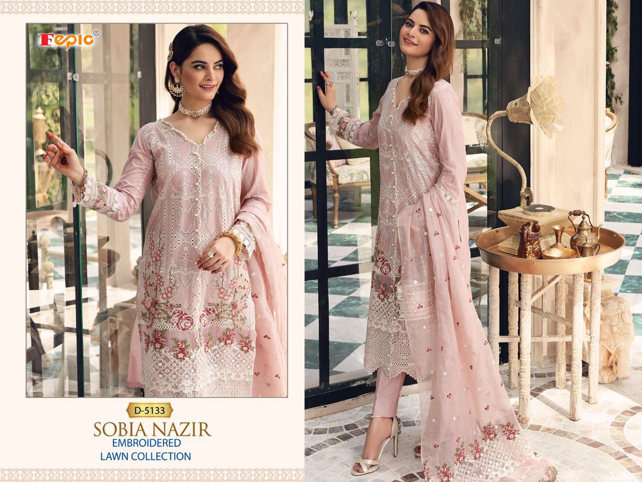 Fepic Rosemeen Sobia Nazir Lawn Collection 5133