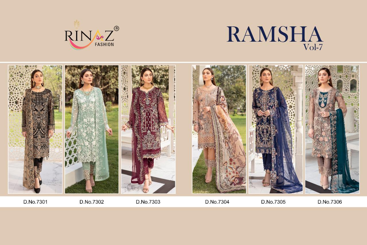 Rinaz Fashion Ramsha 7301-7306