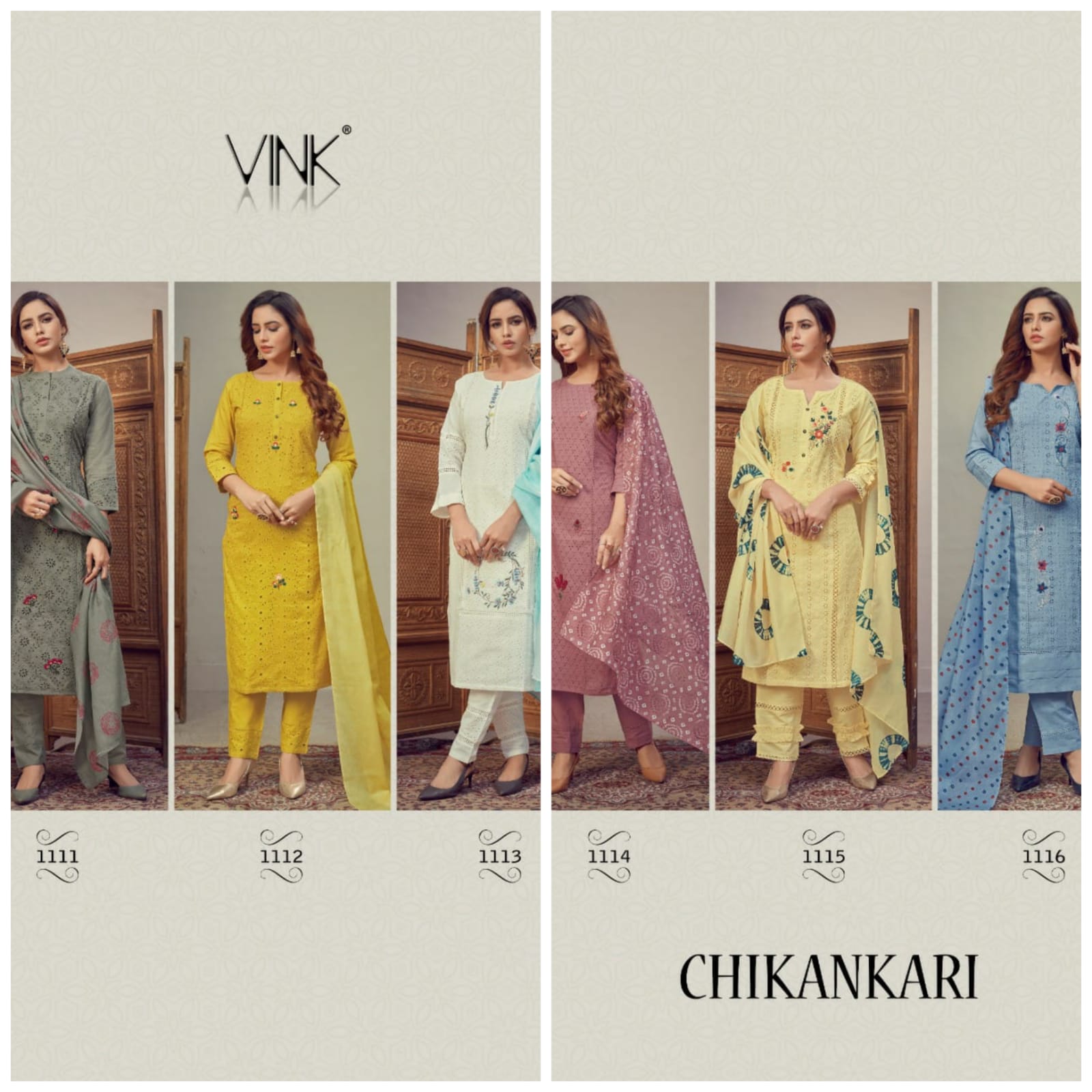 Vink Fashion Chikankari 1111-1116